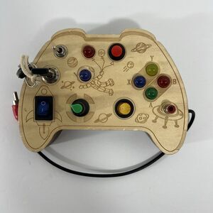 Wood Control Board Toddler Toy - Space or Astronauts Theme - Hoolyuk